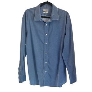 Lucky Brand Men's Long Sleeve Slim Fit Button Down Blue & White Size XL